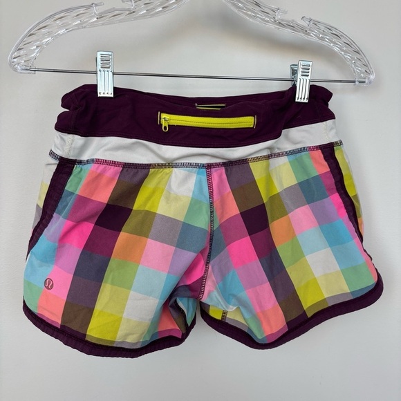 Lululemon Groovy Run Shorts Sea Check Size 4 - Picture 3 of 7